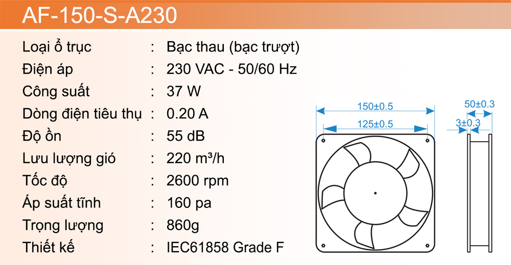 specification AF-150-S-A230