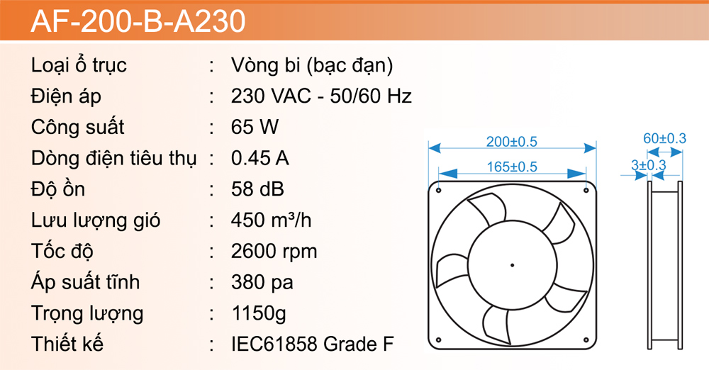 specification AF-200-B-A230