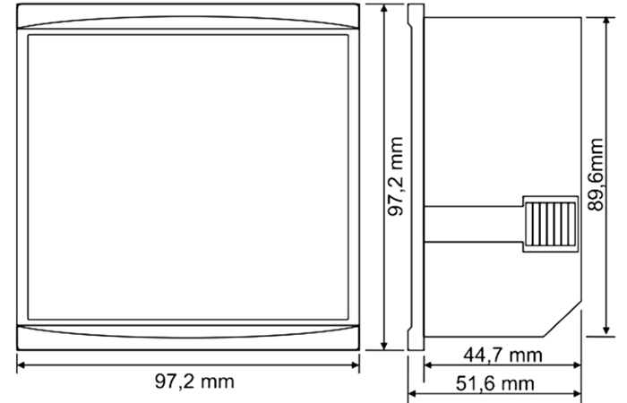 ILEC DVM3-96 Dimension drawing
