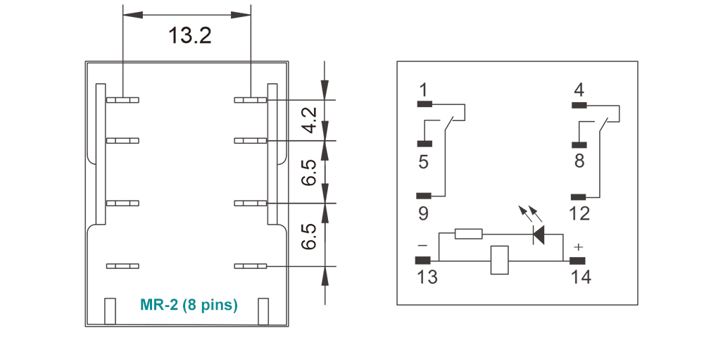iLEC MR relay – Wiring diagram