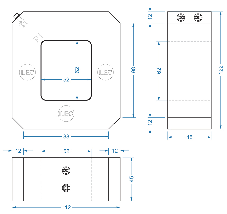 PCT-S56 drawing dimensions