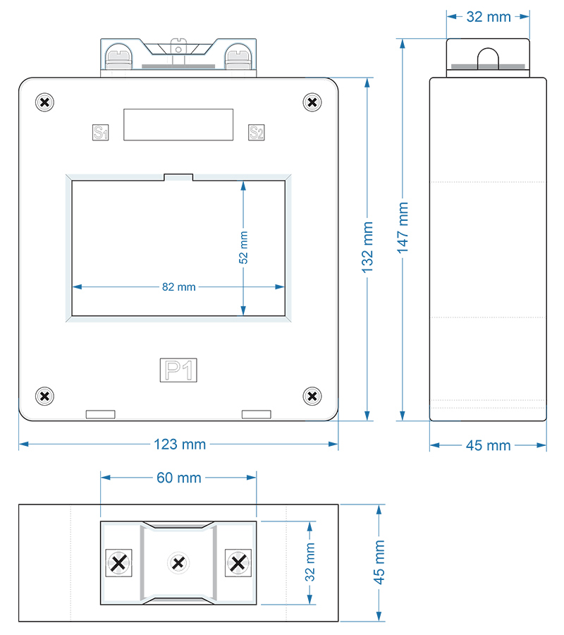 PMCT-S85 drawing dimensions