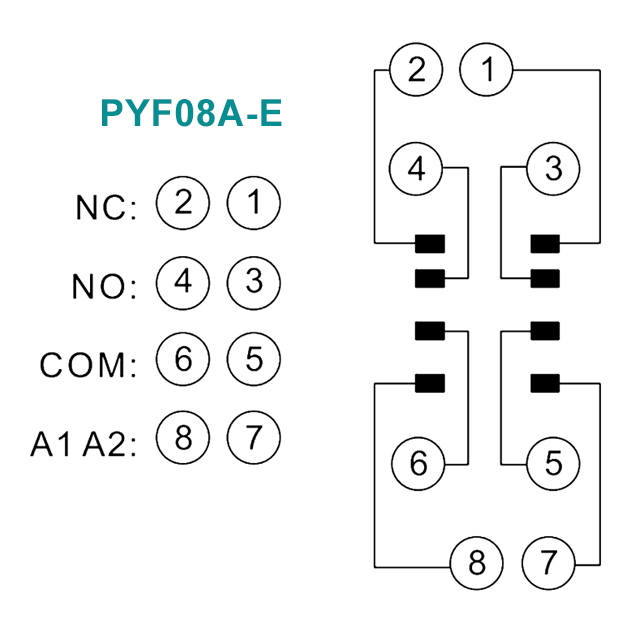 iLEC PYF08A-E – Connection diagram
