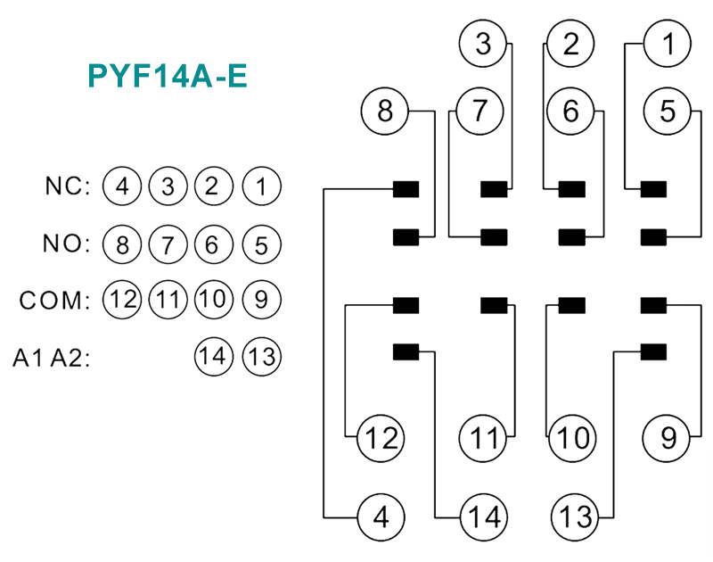 iLEC PYF14A-E – Connection diagram