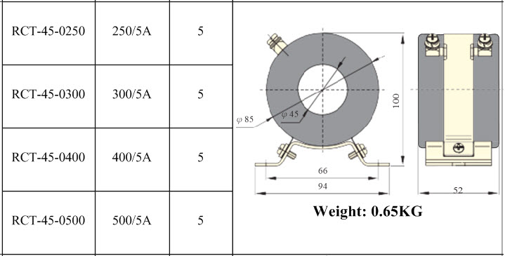 rct-45 specs