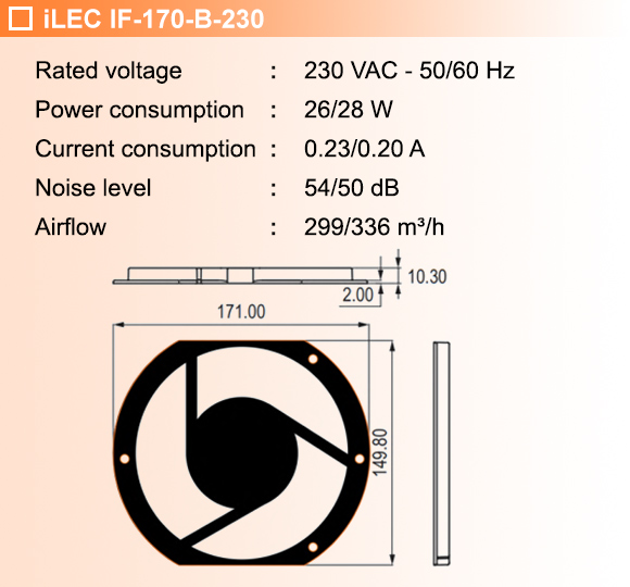 Technical Data IF-170-B-230 Technical Data IF-170-B-230